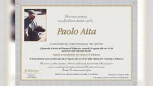 “Finalmente sono morto anch’io”: originale ultimo saluto di Paolo Aita