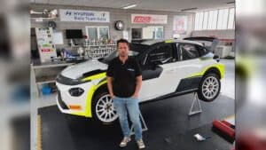 Matteo Duca con una Lancia Ypsilon  alla Cividale-Castelmonte